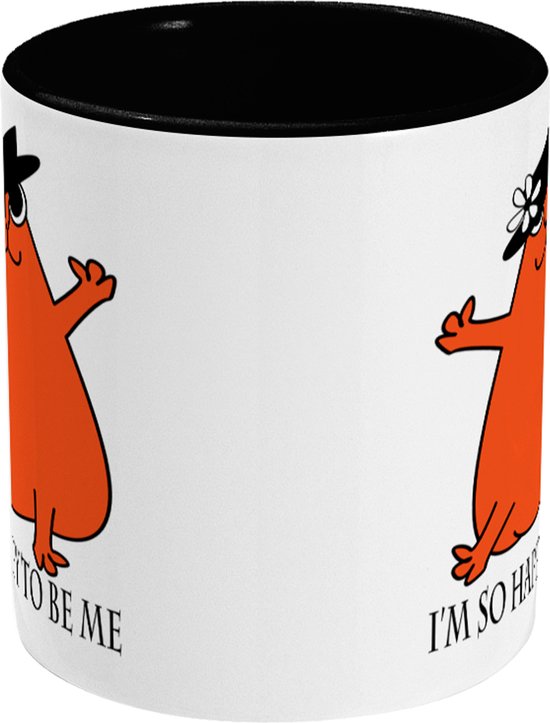 Mug Tasse Drôle Dessin Animé Vache Boo - Zwart Wit - Céramique - 350ml 11oz