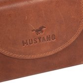 Mustang® Udine leren portemonnee cognac 13x3,5x10cm