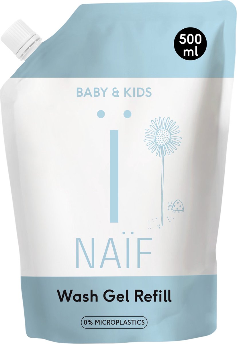 Goedkoopste Naïf - Reinigende Wasgel - Navulverpakking - Baby's & Kinderen - met Natuurlijke Ingrediënten - 500ml
