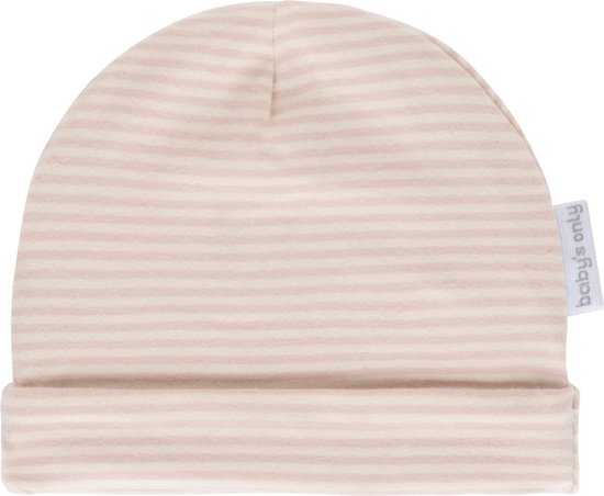 Baby's Only Mutsje Stripe - Baby Muts - Oud Roze - 0-3 mnd - 100% ecologisch katoen - GOTS