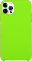 Mobigear Hoesje geschikt voor Apple iPhone 15 Pro Max Siliconen Telefoonhoesje | Mobigear Rubber Touch Backcover | iPhone 15 Pro Max Case | Back Cover - Light Green | Groen