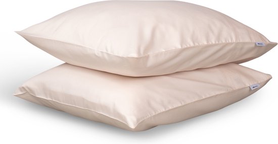 Snoozing percale katoen kussenslopen (set van 2) - Taupe