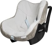 Baby's Only Baby autostoelhoes 0+ Cozy - Geschikt voor Maxi Cosi - Urban Green - Hoes voor de autostoel met teddystof - Geschikt voor 3- & 5-puntsgordel