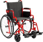 Sky Basic opvouwbare rolstoel met lekvrije PU banden - Rood - Inklapbaar - Zitbreedte 46 cm