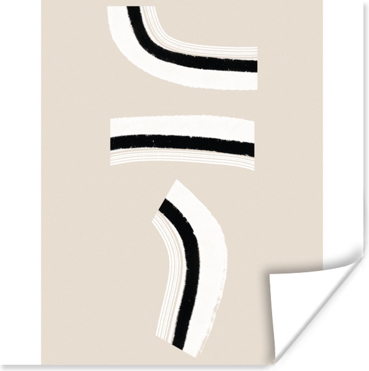 Poster Lijn - Pastel - Design - 75x75 cm
