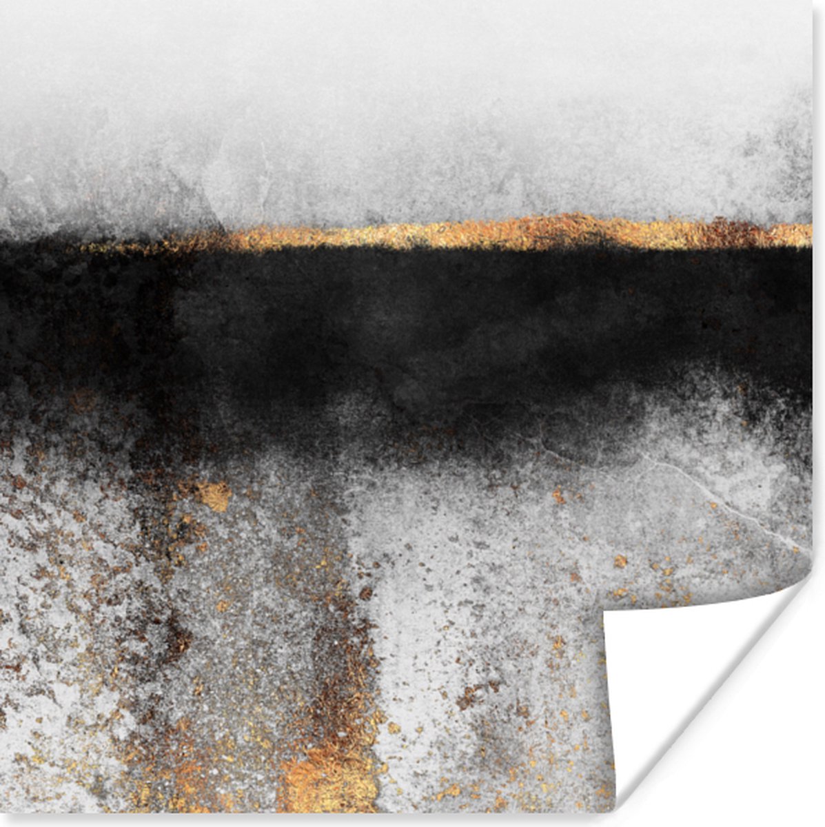 Poster Goud - Abstract - Luxe - 50x50 cm