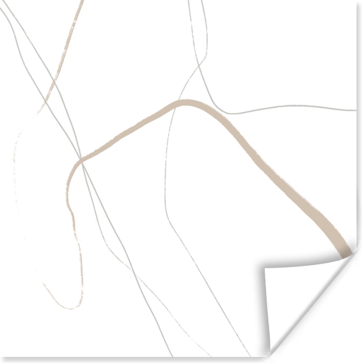 Poster Abstract - Minimalisme - Line art - 75x75 cm