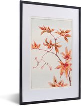 Fotolijst incl. Poster - Japanse esdoorn - Bladeren - Herfst - Japans - 40x60 cm - Posterlijst