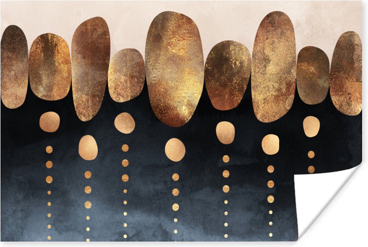 Poster Goud - Abstract - Luxe - 60x40 cm