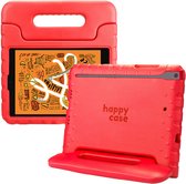 HappyCase Housse de Tablette Kinder Convient pour Apple iPad Mini 1/2/3/4/5 | Couverture adaptée aux enfants | Couvercle de protection | Couverture pour enfants | avec poignée et support | Rouge
