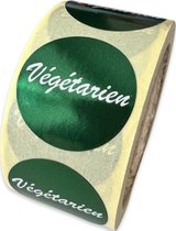 Végétarien sticker op rol - 250 Stuks - 25mm - vegetarisch - voedseletiket - HACCP