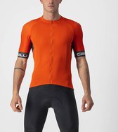 Castelli Maillot Manches Courtes Homme Rouge Grijs - ENTRATA VI JERSEY FIERY RED DARK GREY IVORY-XL