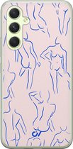 Hoesje geschikt voor Samsung Galaxy A54 - Body Art - Geometrisch patroon - Roze - Soft Case Telefoonhoesje - TPU Back Cover - Casevibes