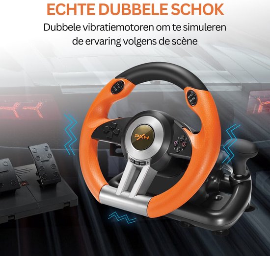 Volant PS4 - Racing Wheel Ps4 Multifonctionnel - Volant de jeu avec  vibrations