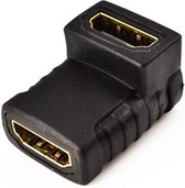 Techvavo® Set van 2 - 90 Graden HDMI Female naar Female Angle Coupler - Optimaliseer Connectiviteit en Flexibele Opstelling - Zwart