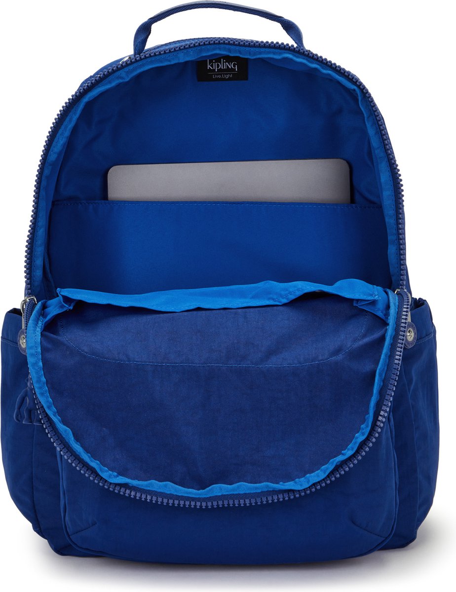 Kipling SEOUL Rugzak 27 Liter 15 inch laptopvak Deep Sky Blue