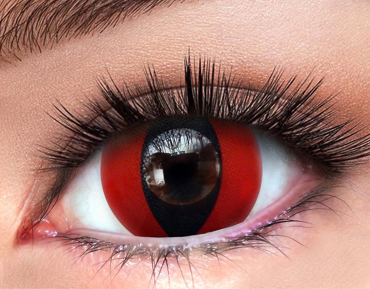 KawaEyes Daily Cat Red - Daglenzen - 4 - pack - Partylenzen