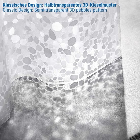 WELTRXE Douchegordijn Schimmelwerend – Transparant Met Magneten, EVA Materiaal, 92x180 Cm