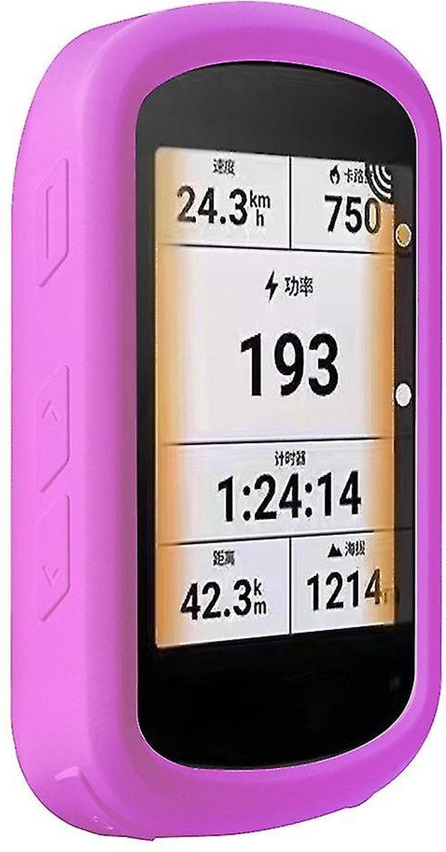 Beschermhoesje + screenprotector voor Garmin Edge 840 - Siliconen beschermhoes voor fietsnavigatie - Rose