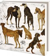 Bekking & Blitz - Wenskaartenmapje - Set wenskaarten - Kunstkaarten - Museumkaarten - 10 stuks - Inclusief enveloppen - Dierenstudie Honden - Tierstudie Hunde - Brueghel - Kunsthistorisches Museum Wien