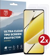 Rosso Screen Protector Ultra Clear Duo Pack Geschikt voor Realme 11 | Folie | 2 Stuks