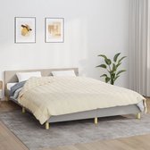 vidaXL Couverture lestée 220 x 240 cm Tissu crème clair 15 kg