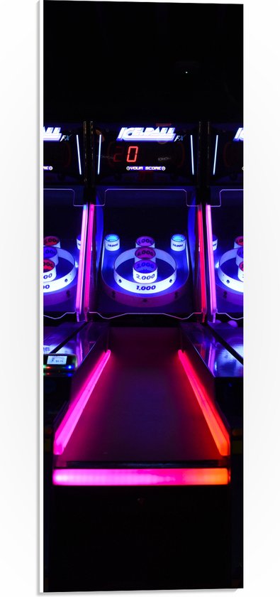 PVC Schuimplaat- Ballengooien Spel in Arcade Hal - 20x60 cm Foto op PVC Schuimplaat