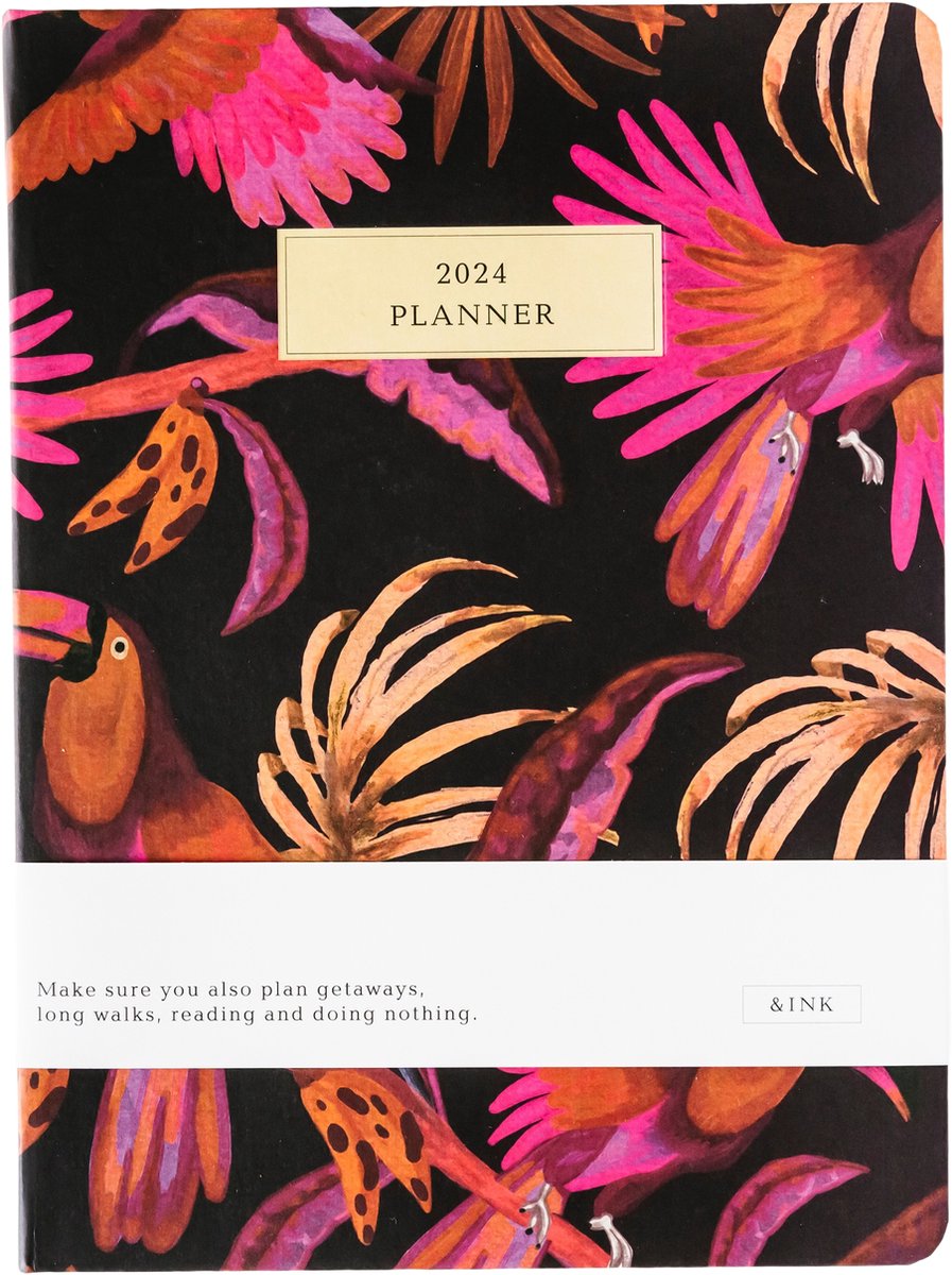 Lannoo Graphics - Planificateur hebdomadaire 2024 - Planificateur 2024 -  Bloc-notes 