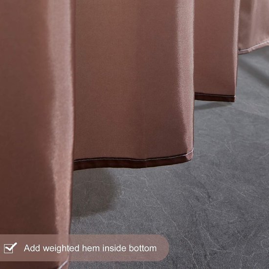 Rideau Douche,200x200 cm,Lavable en Machine,Tissu Polyester,Mauve