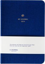 My Journal A6 Agenda 2024 - Donkerblauw