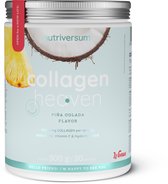 Nutriversum | Rund collageen heaven | Piña Colada | 300gr 20 servings | 10000mg collageen per serving | Hyaluronzuur | Vrouwen | Supplement | Nutriworld
