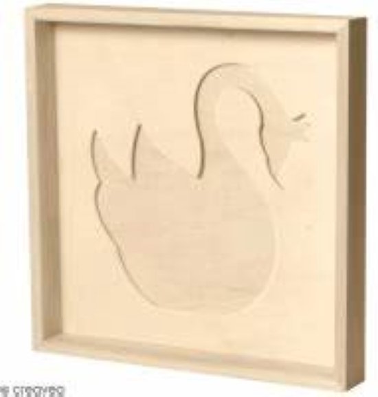 Houten master frame om te versieren - Lovely Swan Swan - 30 x 30 cm