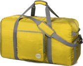 Opvouwbare reistas, 60-100 liter, superlichte reistas voor bagage, sport, fitness, waterdicht nylon, geel