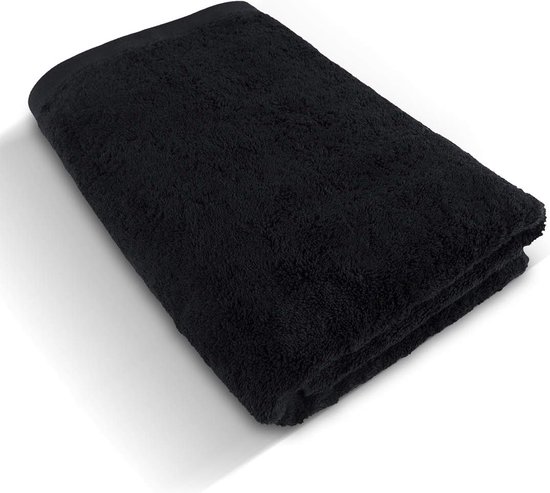 saunahanddoek 80 x 200 cm (zwart) – grote, zachte en absorberende saunahanddoek in de beste kwaliteit – 100% natuurlijk katoen