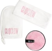 CLIQGLOW - Headband + Washcloth + Makeup Remover Pad - Wasbaar - Super Soft Fabric - Spa Day - Klittenband - 100% Microvezel - White