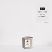 Luxe sierpot 'Potverdorie goed gedaan' Beige – Cadeau - bloempot voor binnen – pot van 13cm – plantenpot met Ø13 – sierpot voor kamerplant
