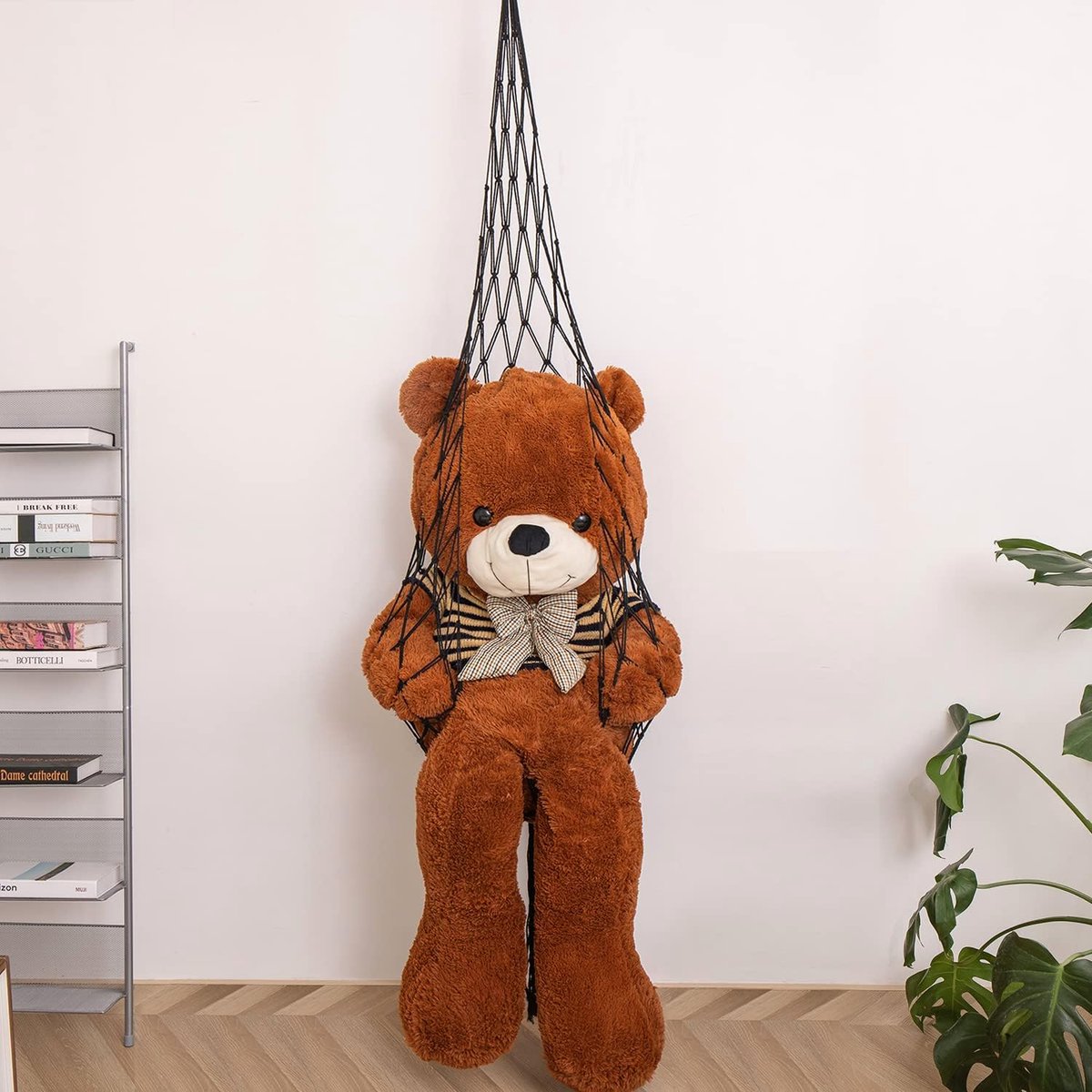 Knuffeldier Hangmat, Boho Hoek Zacht Speelgoed Nethouder Opknoping Net Organizer, Opknoping Macrame Stuff Toys Organizer Opslag, voor Kinderkamer Kinderkamer Speelkamer Slaapkamer(2