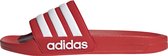 Slippers adidas - Taille 42 - Unisexe - rouge - blanc