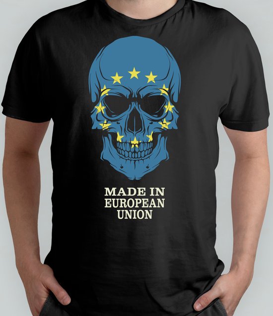 Foto: Made in europe t shirt europe skullart gift cadeau skulllove skullcollection skullsculpture schedelkunst schedelliefde schedelverzameling schedeldecoratie