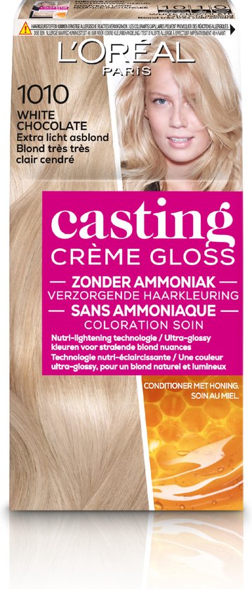 L'Oréal Paris Casting Crème Gloss Extra Licht Asblond 1010 - Semi-permanente Haarkleuring Zonder Ammoniak