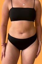 Menstruatie bikinibroekje Lotties Period - Zwemslip XXS (146) - Zwart - Menstruatie zwemkleding - Mid-Taille - Geen gedoe meer met tampon touwtjes en beach-ready in een handomdraai!