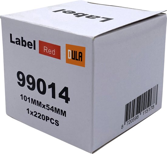 DULA Dymo Compatible labels - Rood - 99014 - S0722430 - Verzend- en ...