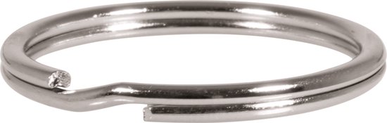 Sleutelringen - 20 mm - 6 stuks - metaal - zilver - sleutelhanger ringen