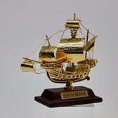 Vintage Nautical Maritiem Miniatuur Bootje "Santa Maria"