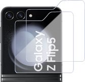 2x Screenprotector geschikt voor Samsung Galaxy Z Flip 5 - Beschermglas - GuardCover