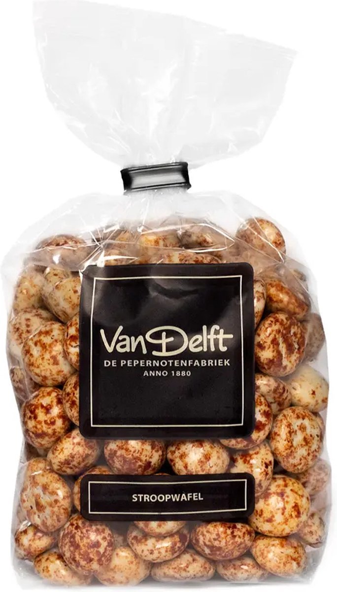 Van Delft - Stroopwafel Kruidnoten - Dutch Cookies Peppernuts - 225gr - Chocolade pepernoten