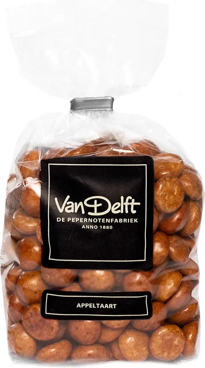 Van Delft - Appeltaart Kruidnoten - Apple Pie Peppernuts - Appeltaart Pepernoten - 225gr - Chocolade pepernoten