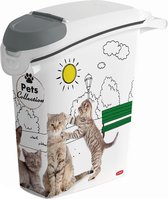 Curver PetLife - Voedselcontainer / Opbergbakje voor kattenbakvulling - Voor hond en katten - 10kg