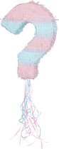 Smiffys - Décoration de fête Piñata à tirer Gender Reveal - Rose/ Blauw