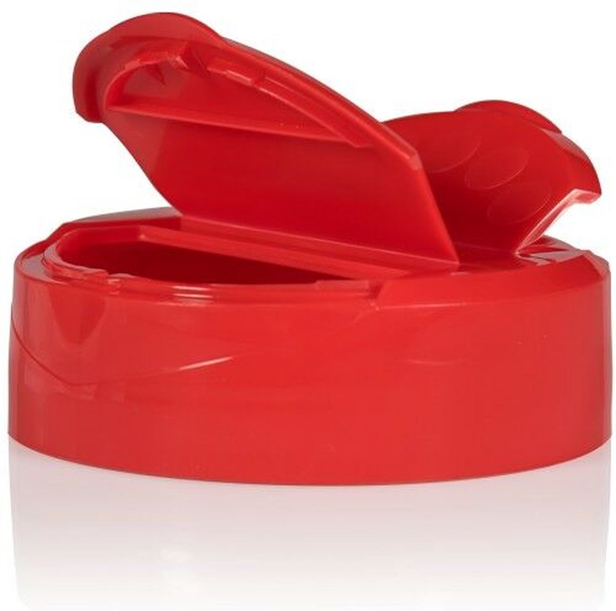 6 X Strooibus Middel 500 Ml - Transparant Met Rode Deksel - PET Kunststof BPA-vrij - Navulbare Plastic Kruidenpotten Met Dop - 6 Stuks